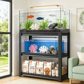 30-40 Gallon Fish Tank Stand - Metal Aquarium Stand, 47.2" W x 18"D x 39" H Adjustable Heavy Duty Garage Storage Shelving Rack
