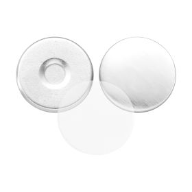 Button Maker Supplies 50 Sets 0.98 in / 25 mm Refrigerator Magnets, Button Parts with Magnetic Backs, Metal Shells, Clear Mylar Films