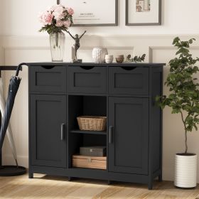 Storage Cabinets,Wooden Floor Cabinet,with Drawers and Shelves Storage Cabinets,Accent Cabinet for Living Room,Bedroom