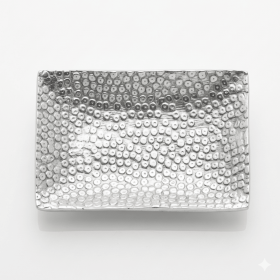 Choixe Elegant Multi-Purpose Soap Dish & Jewelry Bowl | Hand-Cast Recycled Aluminum Decorative Tray for Bathroom & Kitchen | Minimalist Sleek Met